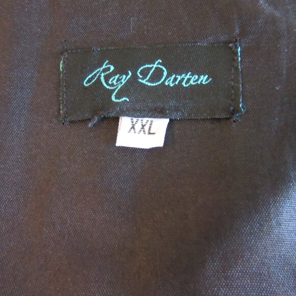 Ray Darten Multicolor African Theme Pattern Bell Sleeves XXL Full Circle Dress - Picture 5 of 5